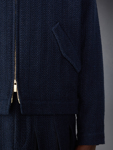 TWEED RAGLAN COLLAR JACKET NAVY