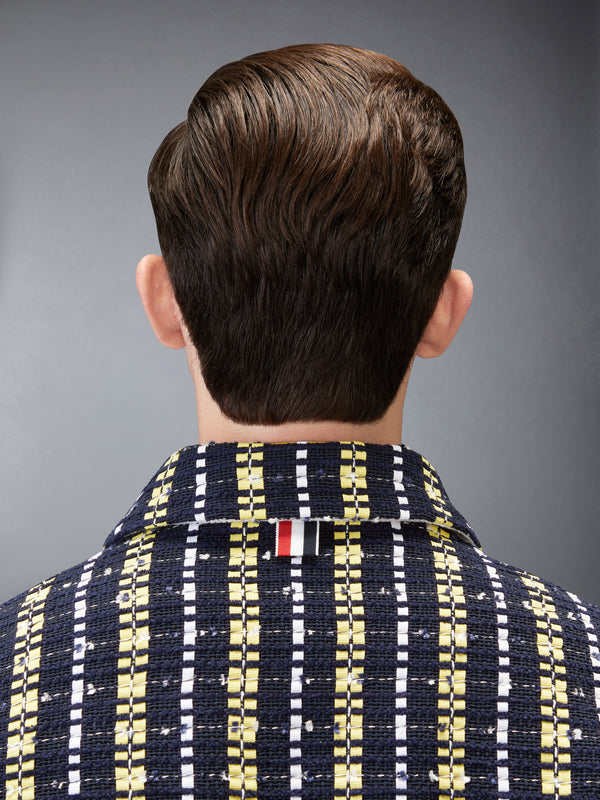 REPP STRIPE GROSGRAIN TWEED GOLF JACKET - image 5