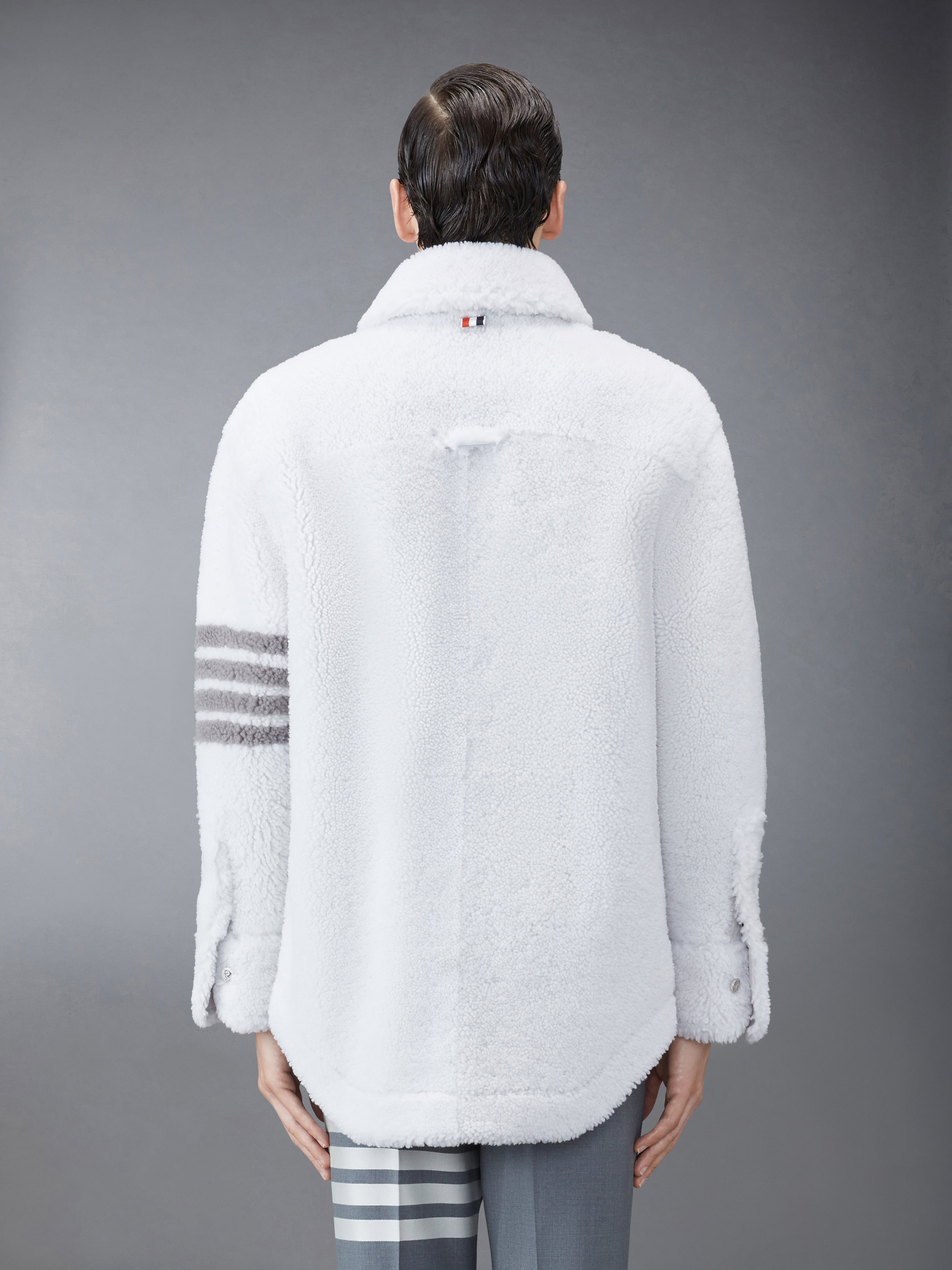 THOM BROWNE フード付きホワイトジャケット 120