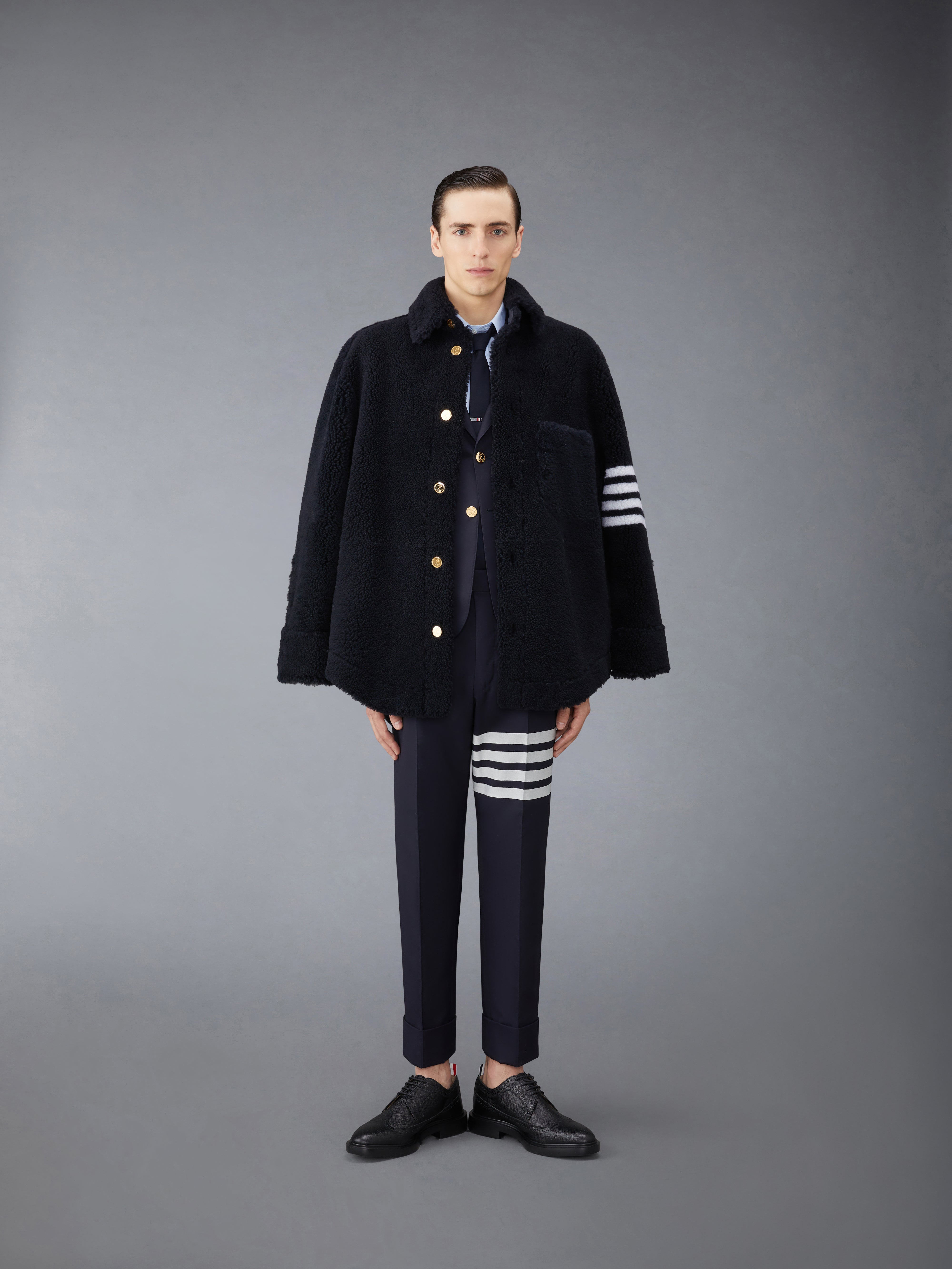 シアリング 4BAR オーバーサイズ シャツジャケット | Thom Browne