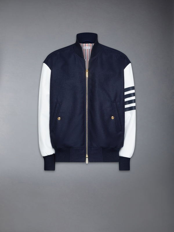MELTON WOOL 4-BAR OVERSIZED BLOUSON JACKET - featured image