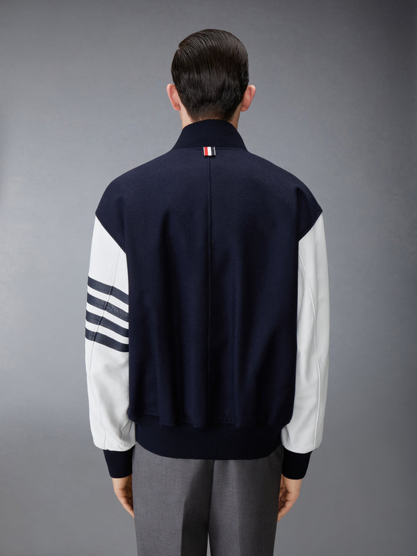 MELTON WOOL 4-BAR OVERSIZED BLOUSON JACKET - image 3