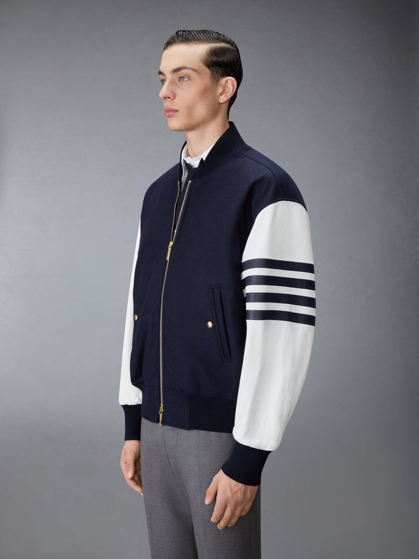 MELTON WOOL 4-BAR OVERSIZED BLOUSON JACKET - image 5