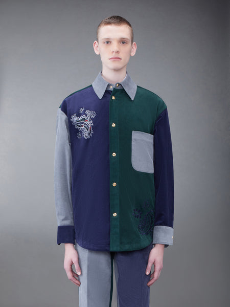 Fun-Mix Corduroy Paisley Patch Shirt Jacket SEASONAL MULTI