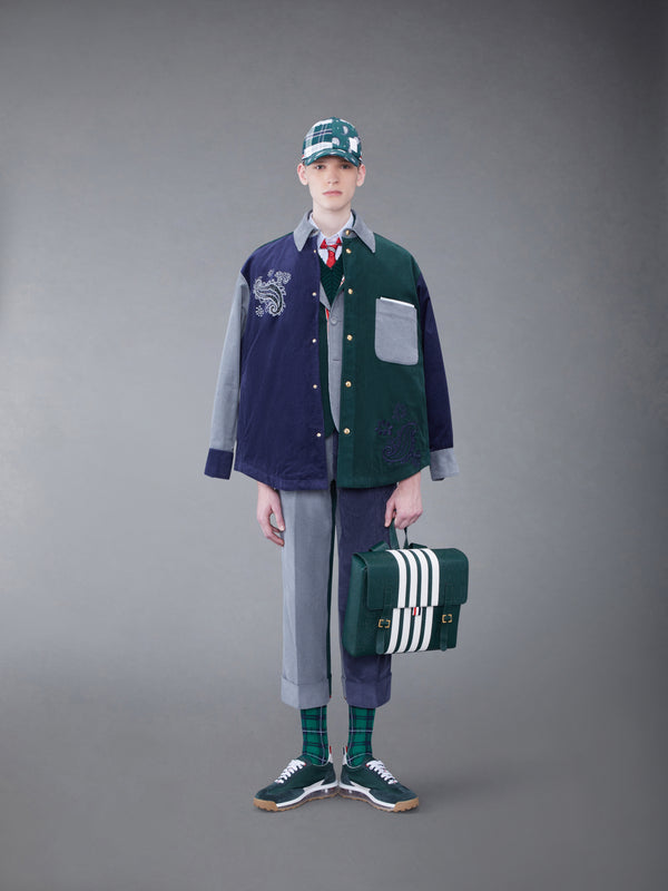 Fun-Mix Corduroy Paisley Patch Shirt Jacket - image 4