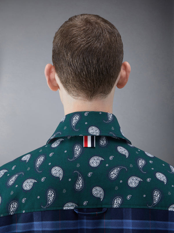 Fun-Mix Paisley Tartan Oversized Shirt Jacket - image 4