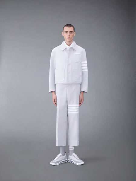 SEERSUCKER 4-BAR GOLF JACKET MED GREY