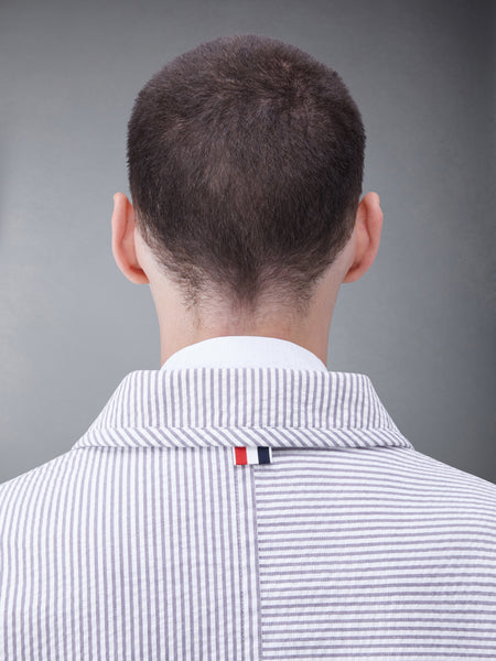 SEERSUCKER 4-BAR GOLF JACKET MED GREY