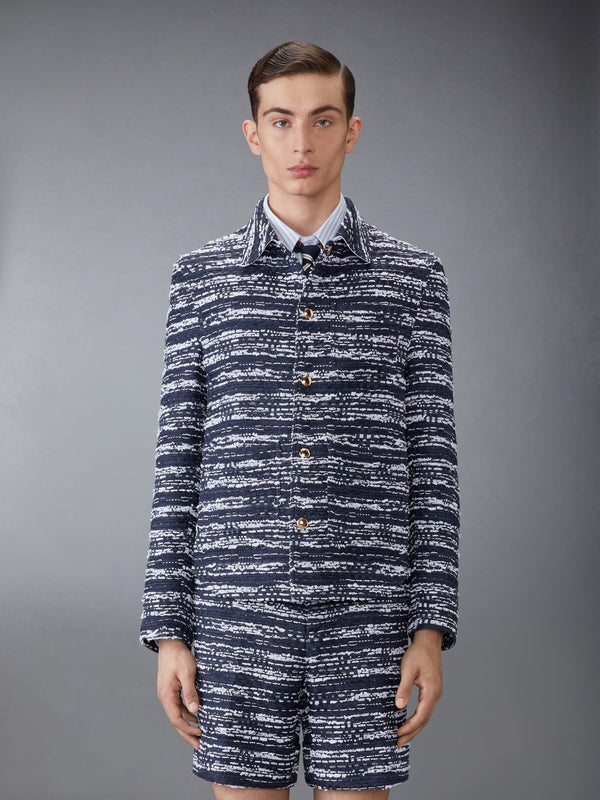MELANGE TULLE YARN TWEED UTILITY JACKET - image 1