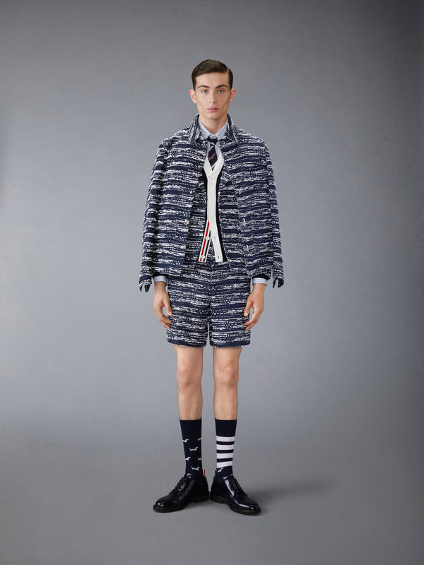 MELANGE TULLE YARN TWEED UTILITY JACKET - image 3