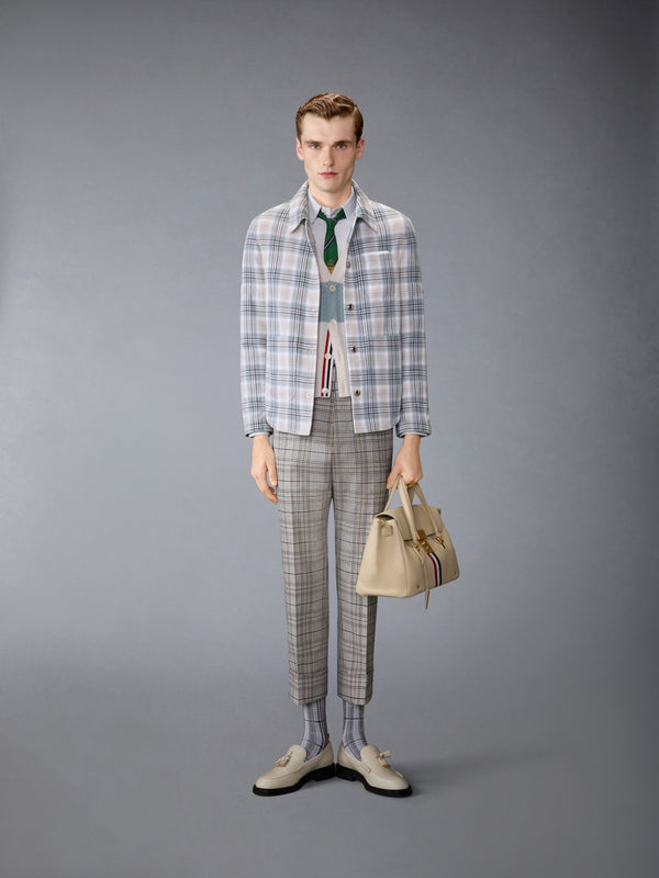 WINDOWPANE PLAID ARMBAND UTILITY JACKET - image 3