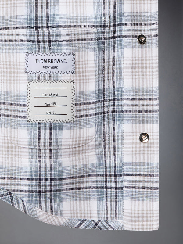 WINDOWPANE PLAID ARMBAND UTILITY JACKET - image 5