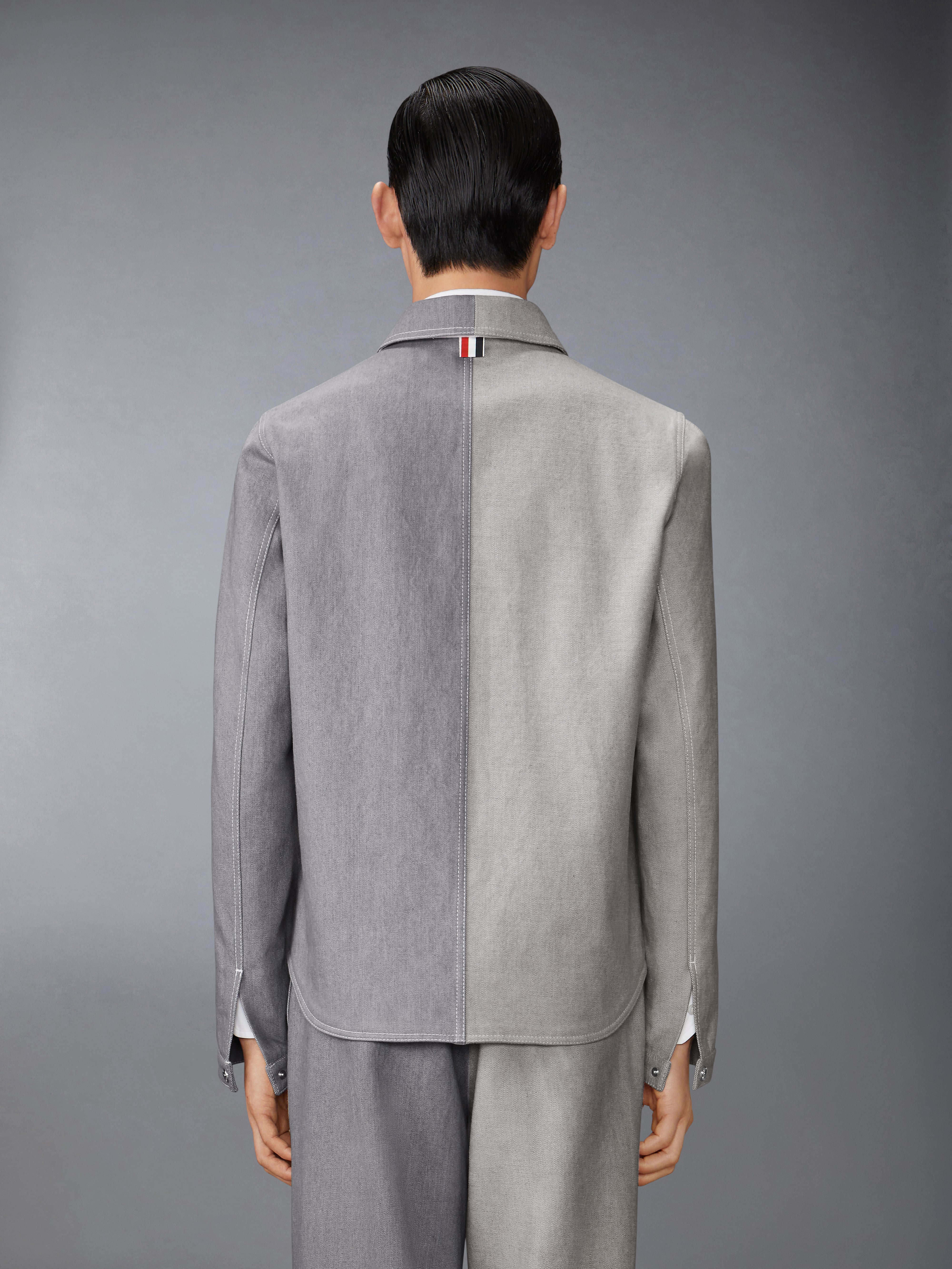 FUNMIX WASHED DENIM CONTRAST UTILITY JACKET | Thom Browne