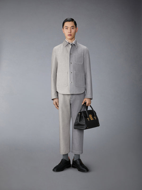 FUNMIX WASHED DENIM CONTRAST UTILITY JACKET - image 3
