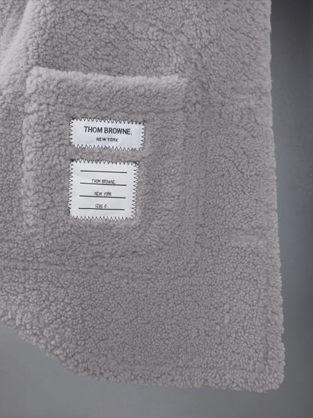 SHEARLING UTILITY JACKET GREY/WHITE