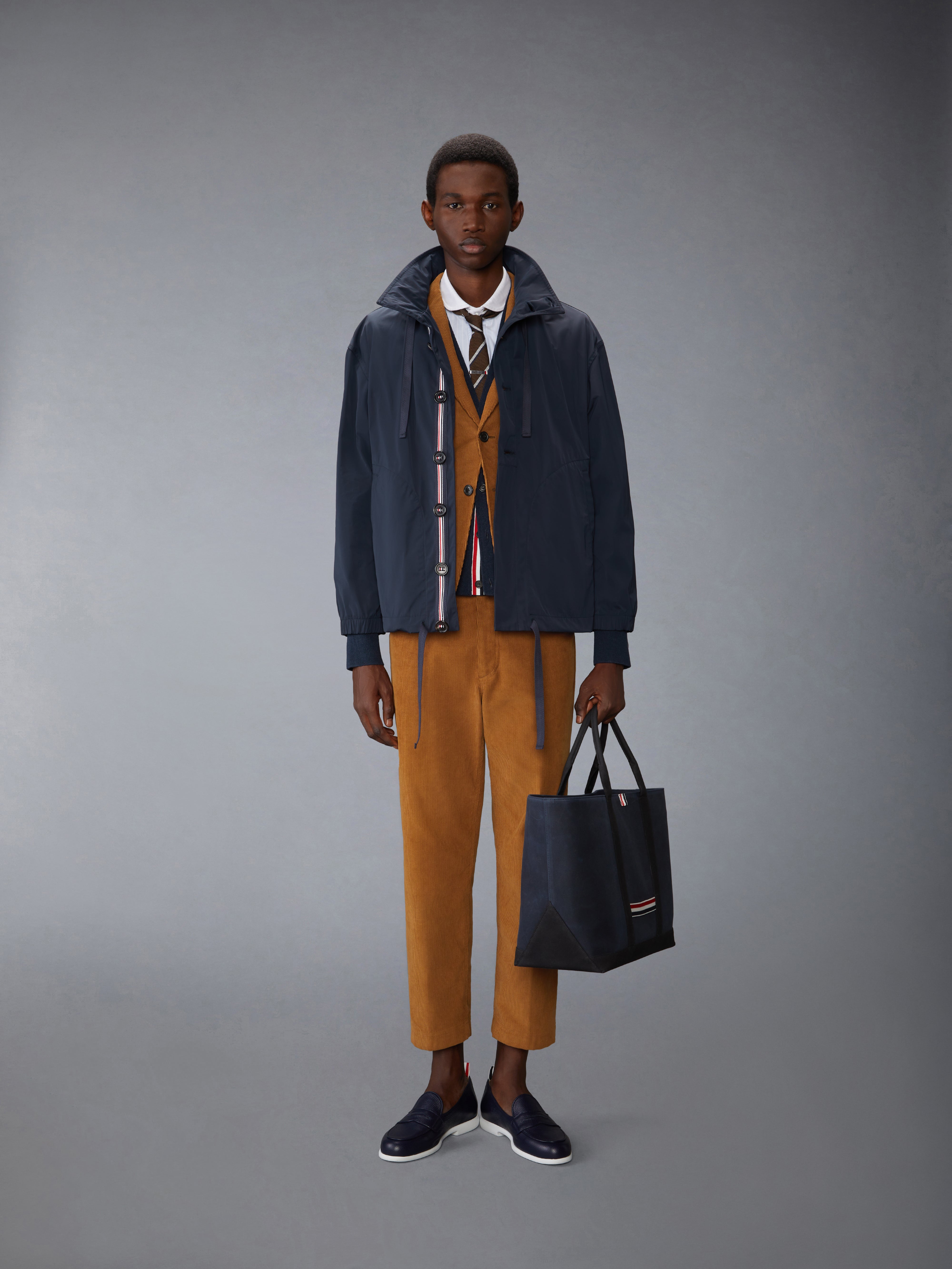 【希少】Thom Browne ダークネイビー ピーコート ウール　カク 希少】Thom Browne ダークネイビー ピーコート ウール カク様