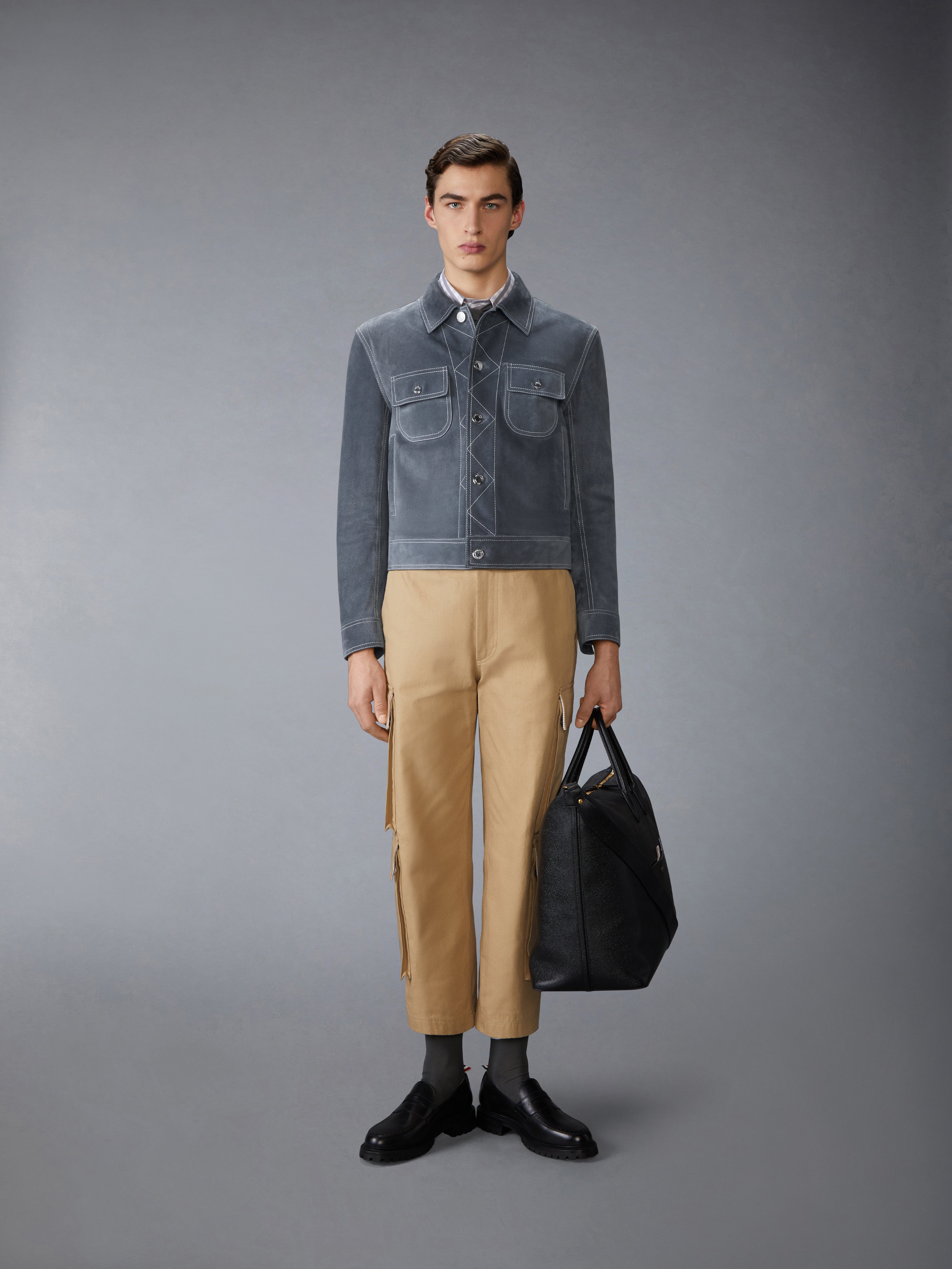 ジャケット・アウター stein Cotton Twill Contrast Car Jacket Relaxed Fit Padded Trucker Jacket - Blue | Levi's® US