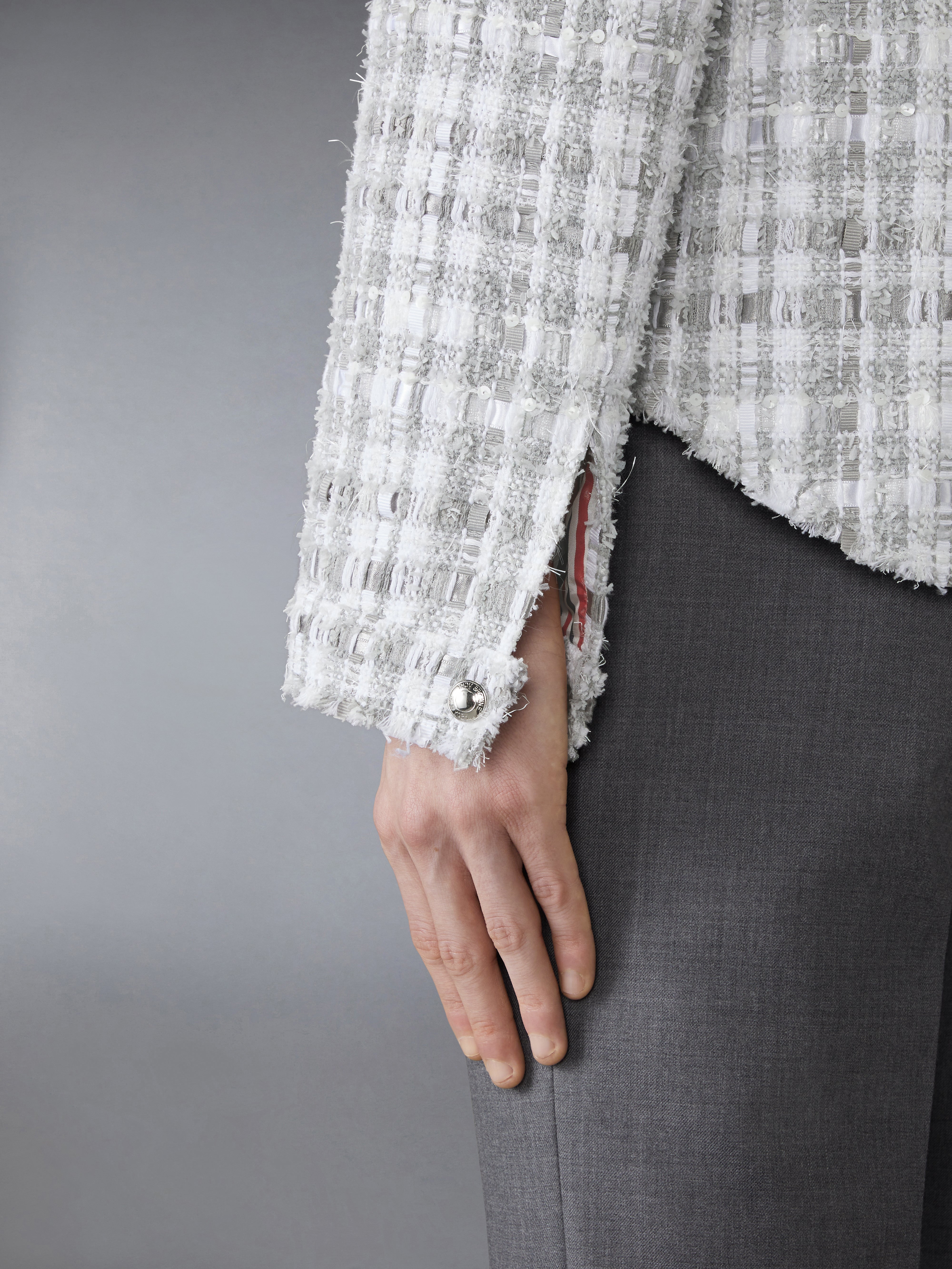 Gingham Tweed Utility Jacket | Thom Browne