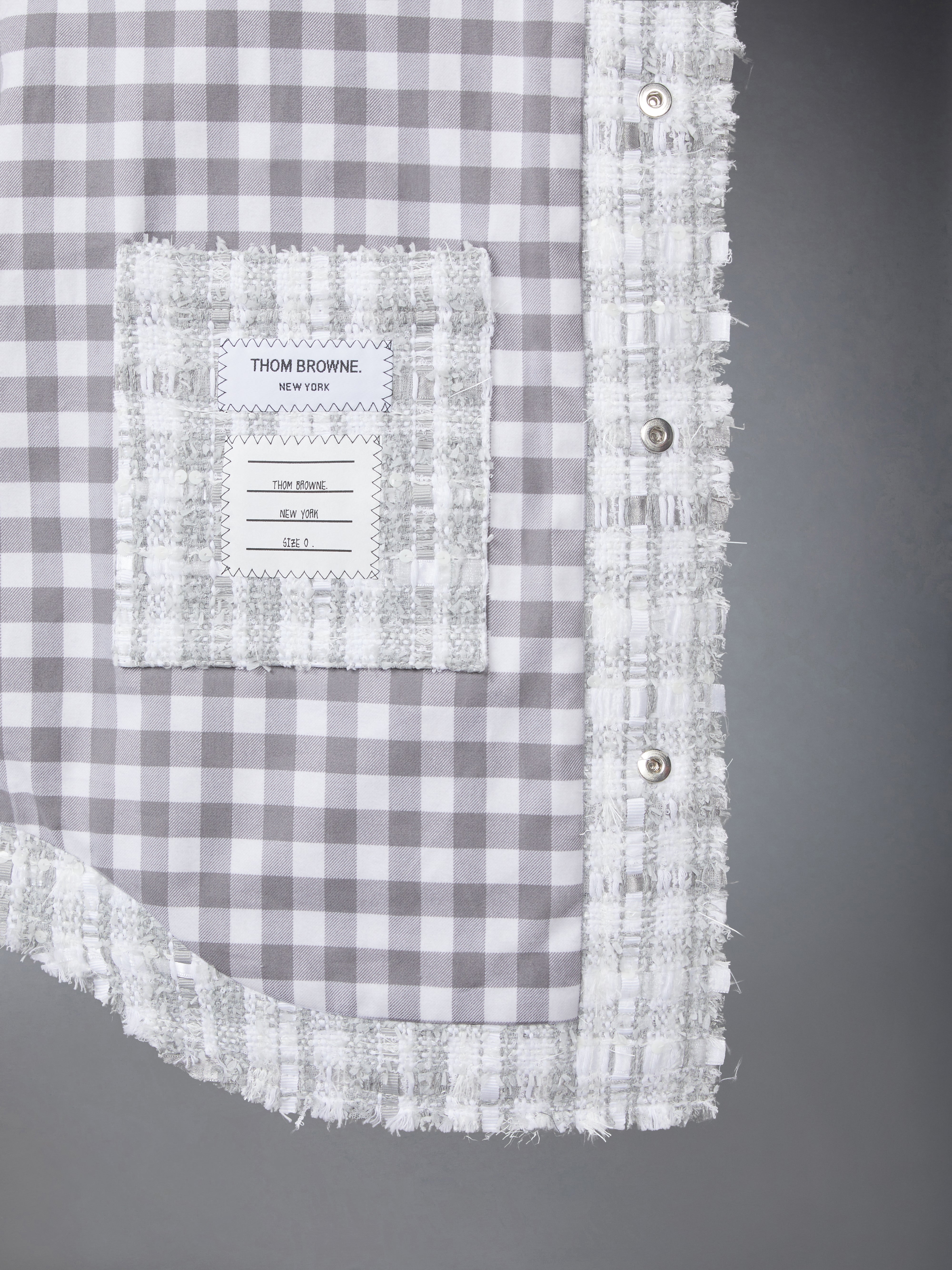 Gingham Tweed Utility Jacket | Thom Browne