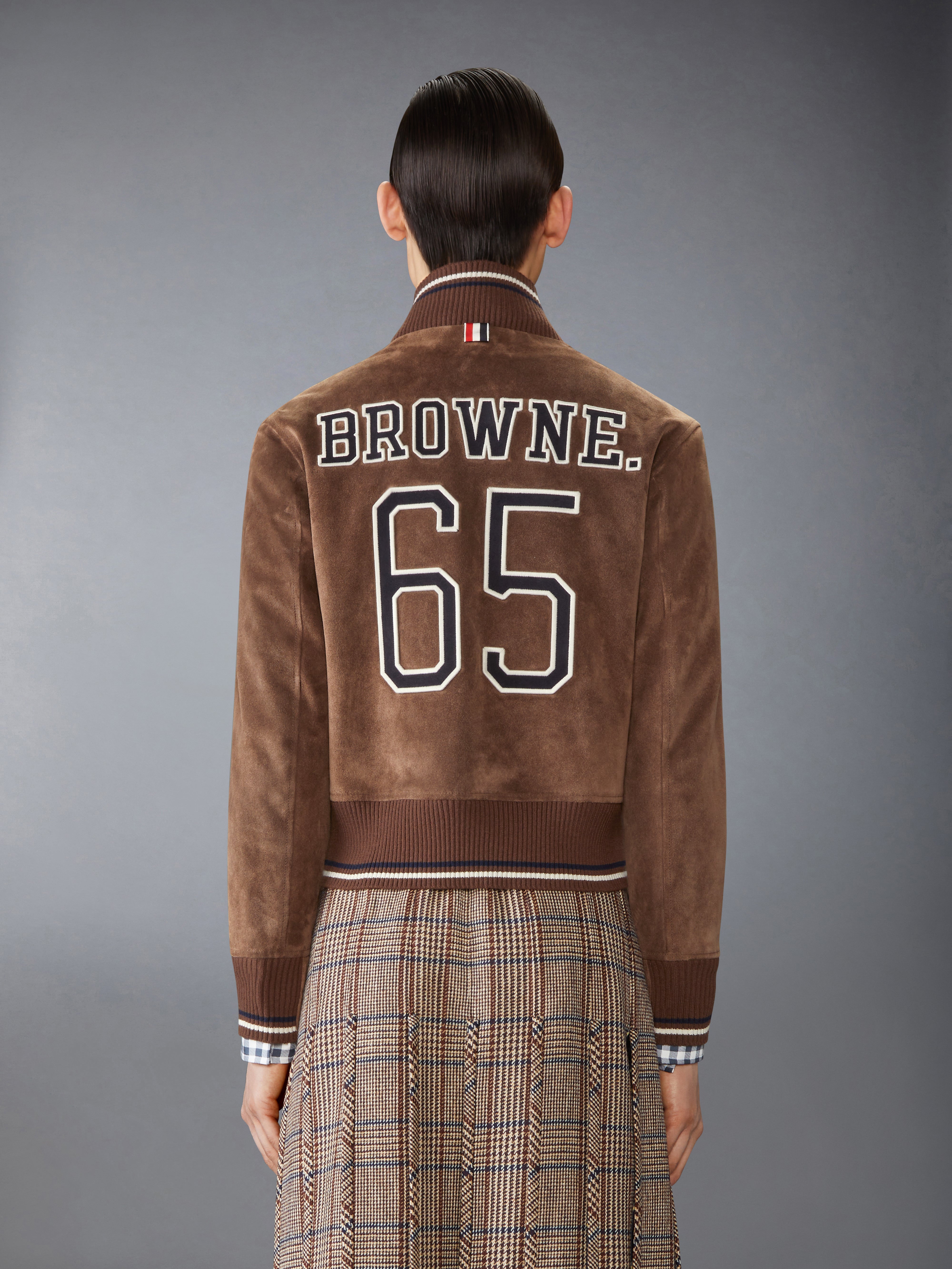 Suede Knit Rib Blouson Jacket | Thom Browne