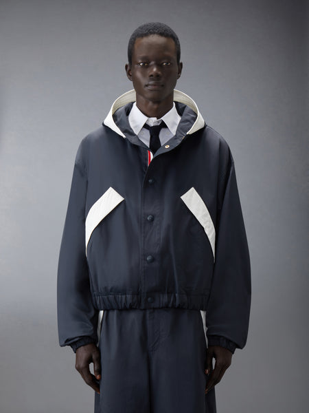 POLY TECH CROPPED PARKA NAVY