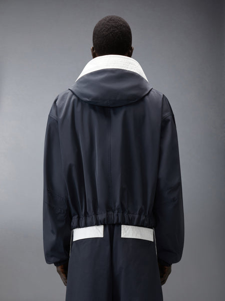 POLY TECH CROPPED PARKA NAVY