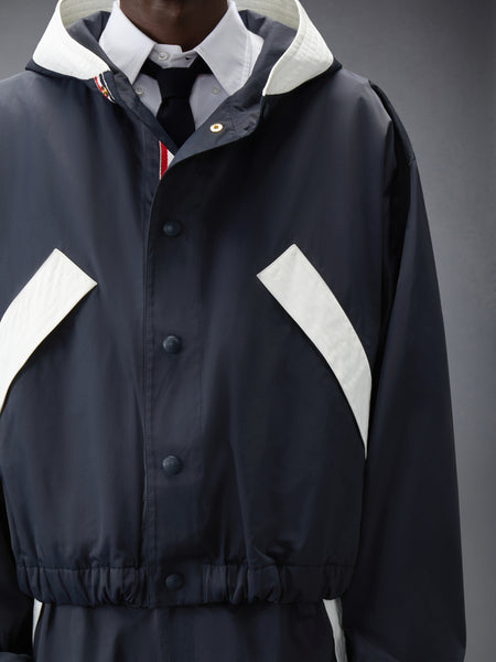 POLY TECH CROPPED PARKA NAVY