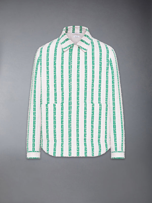 REPP STRIPE GROSGRAIN TWEED UTILITY JACKET - featured image