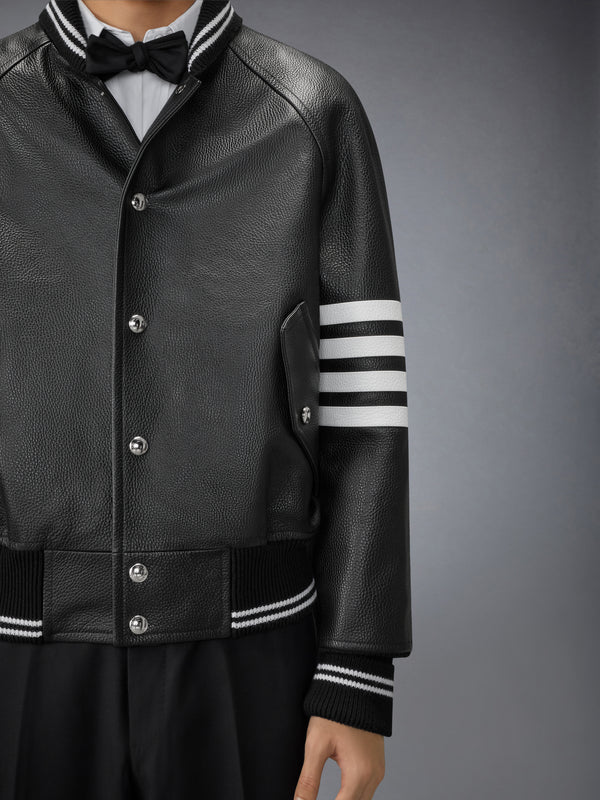RAGLAN SLEEVE OVERSIZED LEATHER BLOUSON - image 6