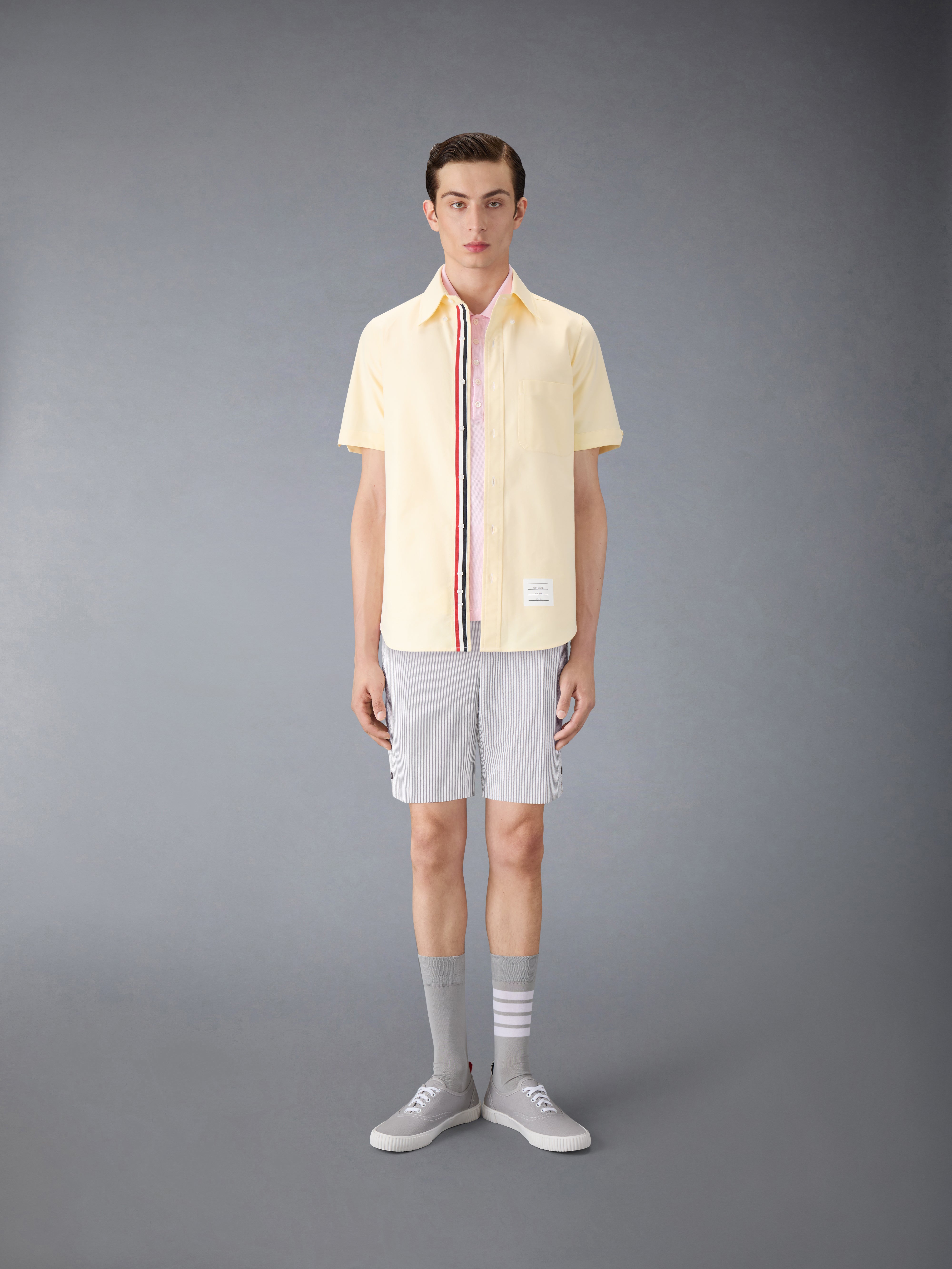 ★THOM BROWNE★クラシック ピケ バー 半袖 ポロ シャツ Classic Pique 4-Bar Tee | Thom Browne