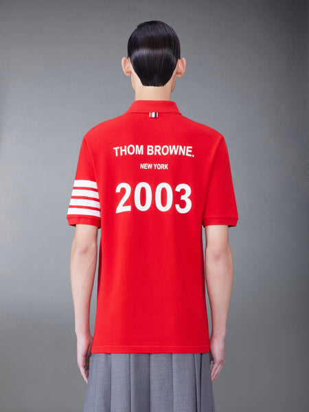 クラシック ピケ 2003 4バー ポロ 赤
