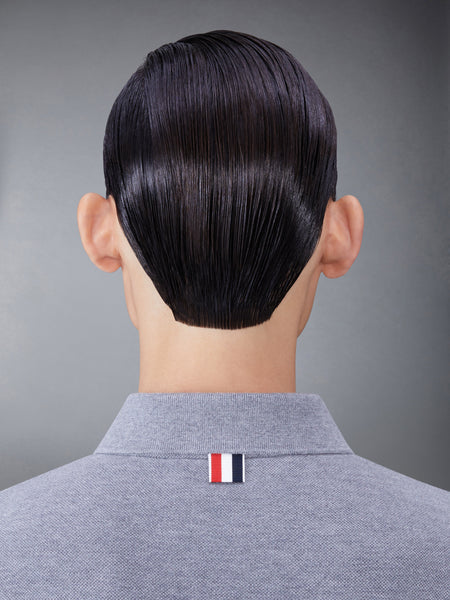 Classic Pique 2003 4-Bar Long Sleeve Polo MED GREY