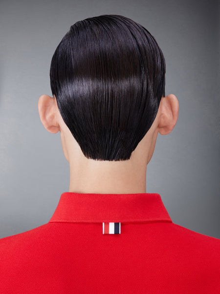 クラシック ピケ 2003 4-BAR 長袖ポロシャツ 赤