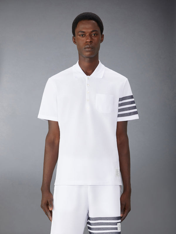 COTTON PIQUE 4-BAR POLO - featured image