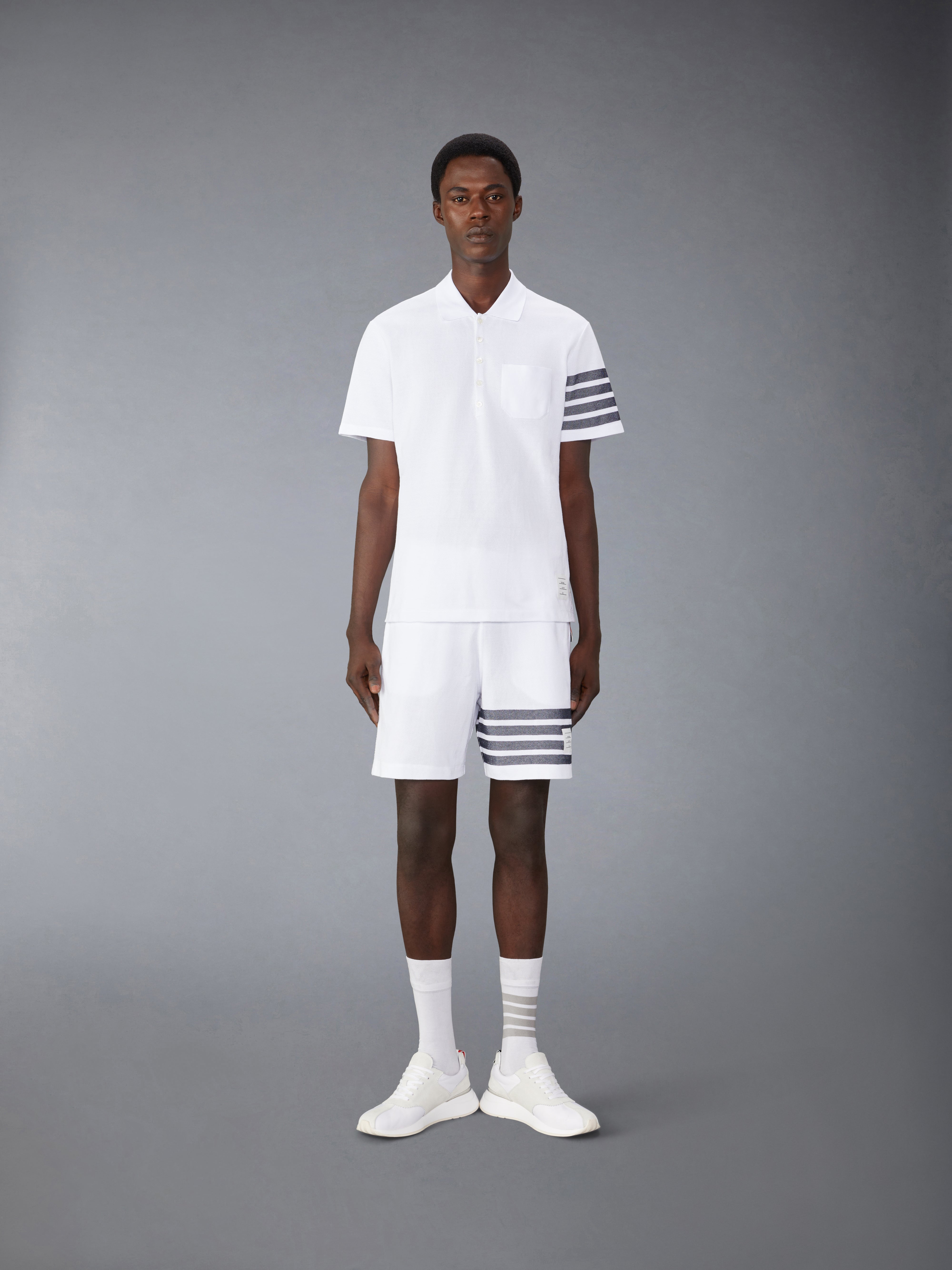 Cotton Pique 4 Bar Polo | Thom Browne