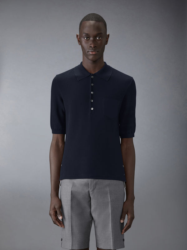 SILK PIQUE POCKET POLO - image 1