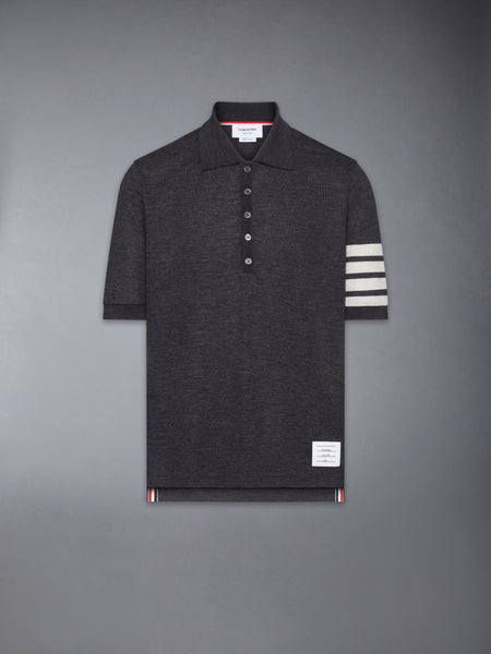WOOL JERSEY 4-BAR POLO