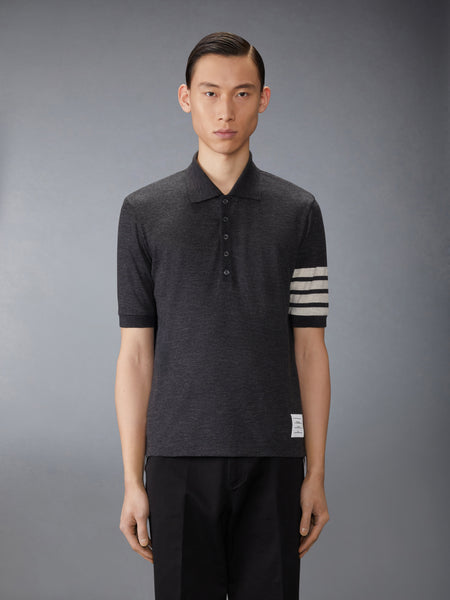 WOOL JERSEY 4-BAR POLO