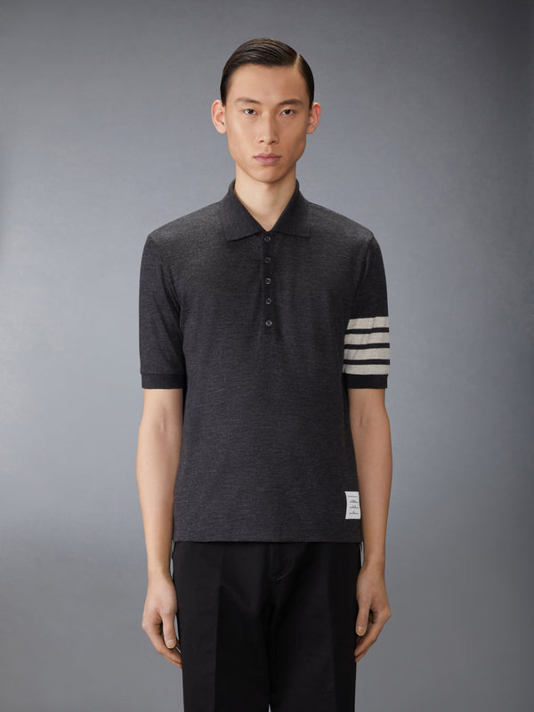 WOOL JERSEY 4-BAR POLO - image 1