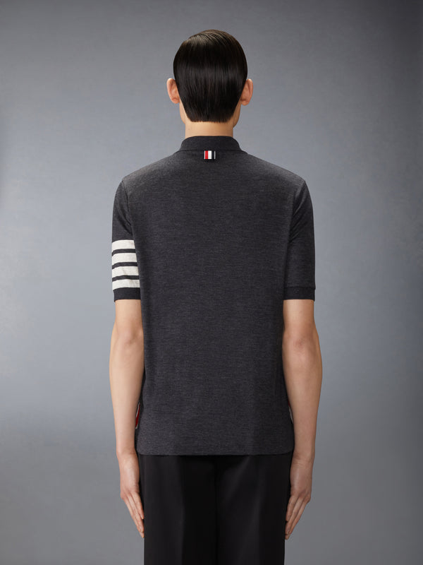 WOOL JERSEY 4-BAR POLO - image 2