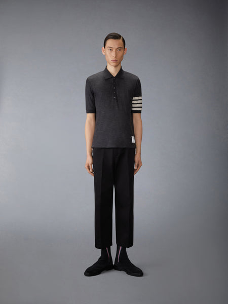 WOOL JERSEY 4-BAR POLO