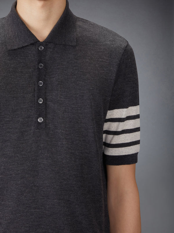 WOOL JERSEY 4-BAR POLO - image 5