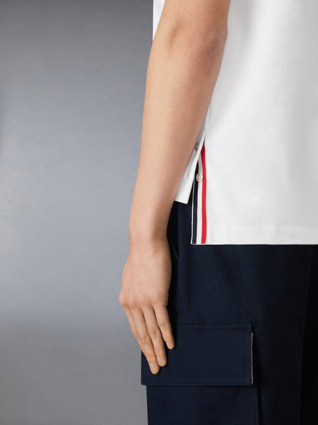 JERSEY RWB STRIPE OVERSIZED POLO