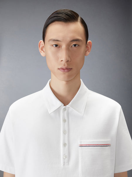 JERSEY RWB STRIPE OVERSIZED POLO
