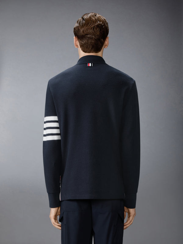 TEXTURED PIQUE 4-BAR LONG SLEEVE POLO - image 2