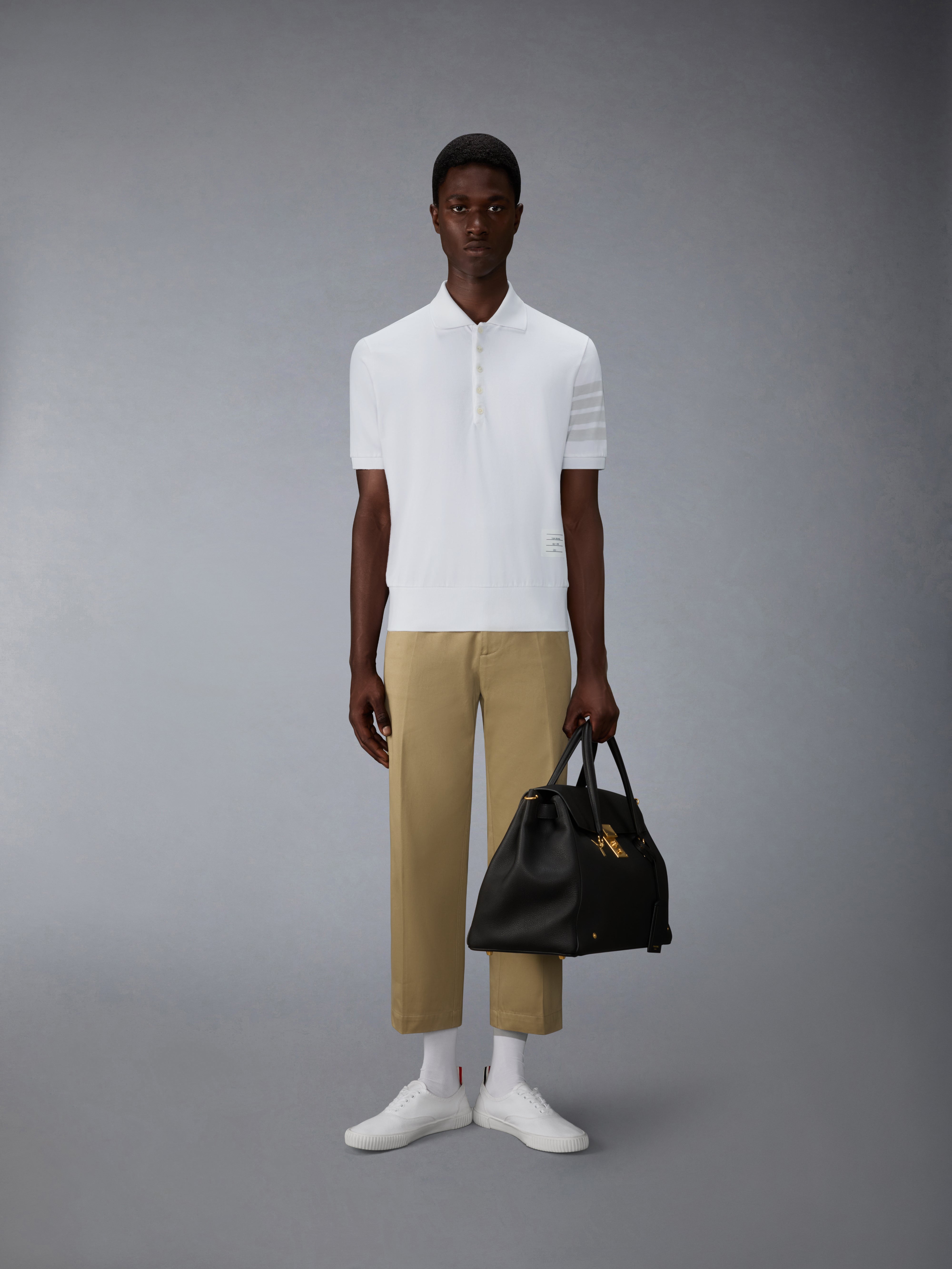 Garment Overdyed Jersey 4-Bar Polo | Thom Browne
