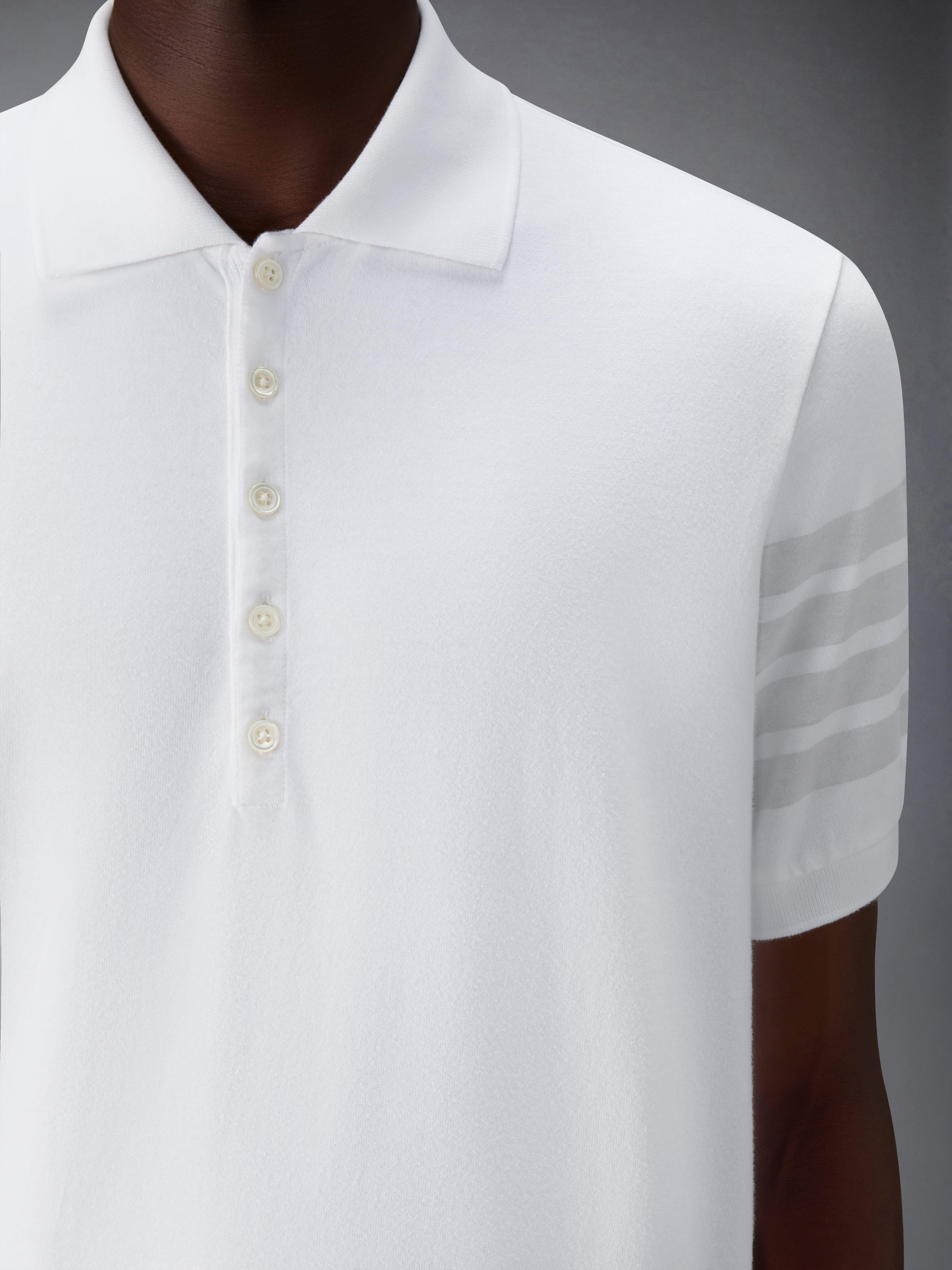 ガーメント オーバー ダイ ジャージー 4-BAR ポロシャツ | Thom Browne