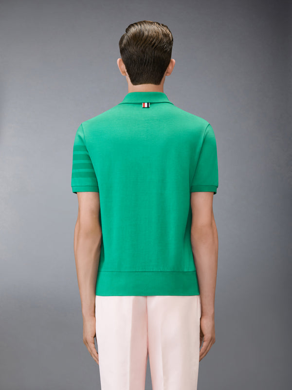 GARMENT OVERDYED JERSEY 4-BAR POLO - image 2