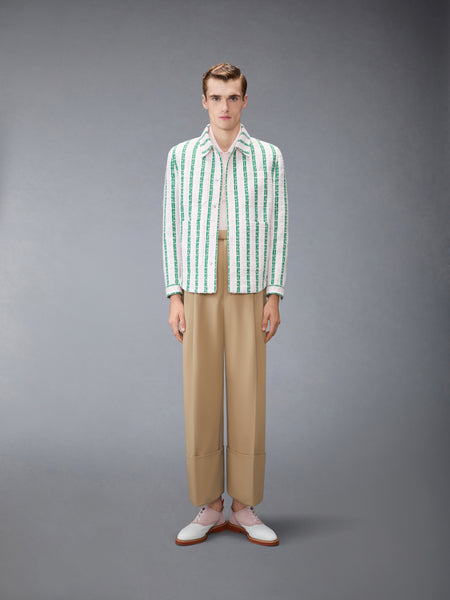 GARMENT OVERDYED JERSEY 4-BAR POLO LT PINK