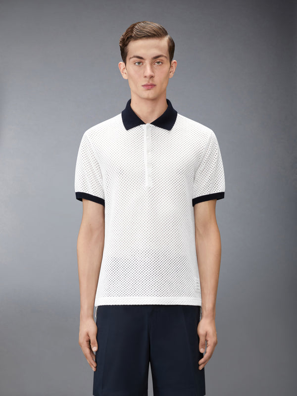 MESH CASHMERE POLO - image 1
